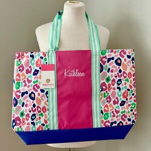 New MarleyLilly "Kathleen" Monogrammed XL Shoulder Tote Bag